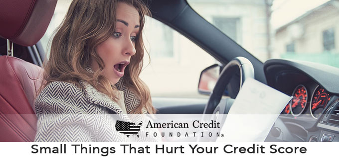 Small Things That Hurt Your Credit Score